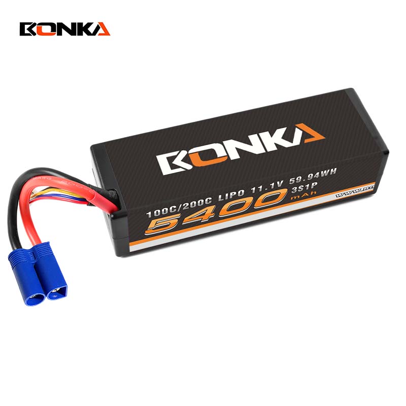 BONKA 5400mAh 100C 3S 11.1V Hardcase Lipo Battery